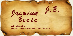Jasmina Becić vizit kartica